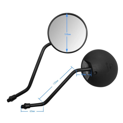 Pair round black motorcycle - 1,