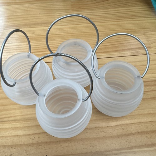 White frosted glass hanging - white,