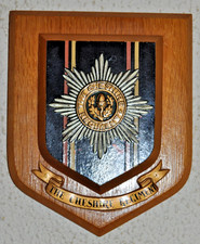Vintage Cheshire Regiment regimental mess wall plaque