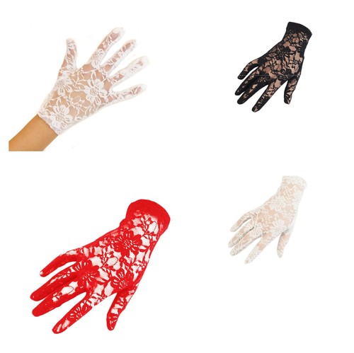 Short fine lace gloves - fine,