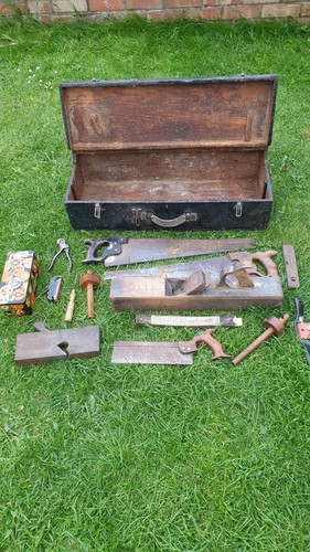 Set antique carpentry - set, tools