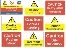 Pack of 2 | CAUTION SAFETY SIGNS