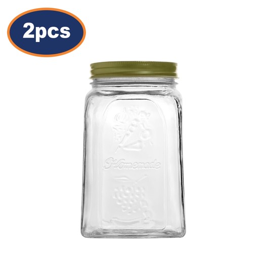 Glass storage jar 1000ml - 1000ml, screw