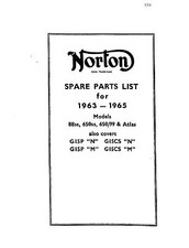 Norton Parts Manual Book 1963