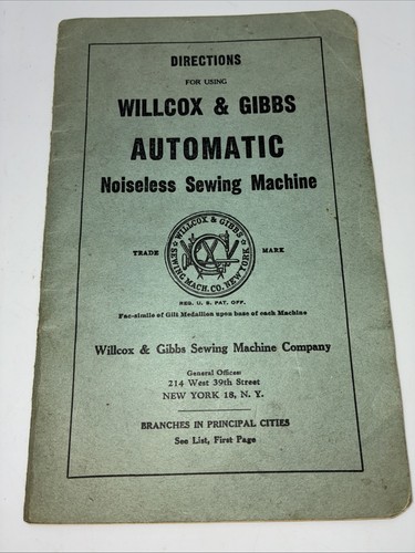 Vtg willcox gibbs sewing - willcox,