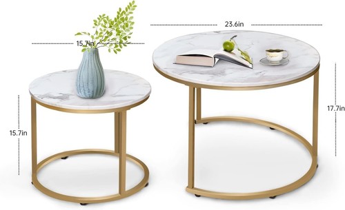 Round coffee tables - round, set