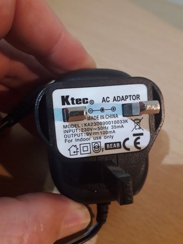 Ktec plug mains - plug,