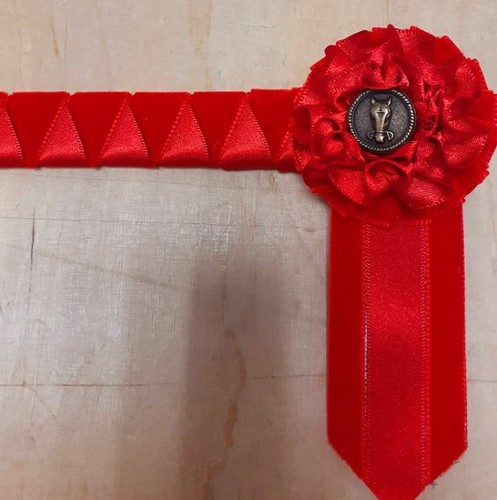 Browband with rosette flag - browband,