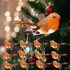 Clip On Christmas Robins Cute Festive Xmas Tree Bird Decoration Ornament