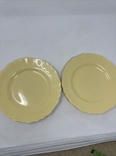 (2) - J.EG. MEAKIN Glamour Dinner Plates England Sunflower Yellow Scalloped