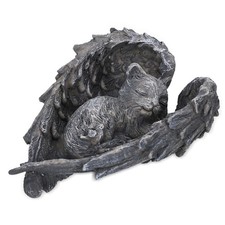  Miniature Cat Statue Angel Holding Memorial Garden Statues Outdoor