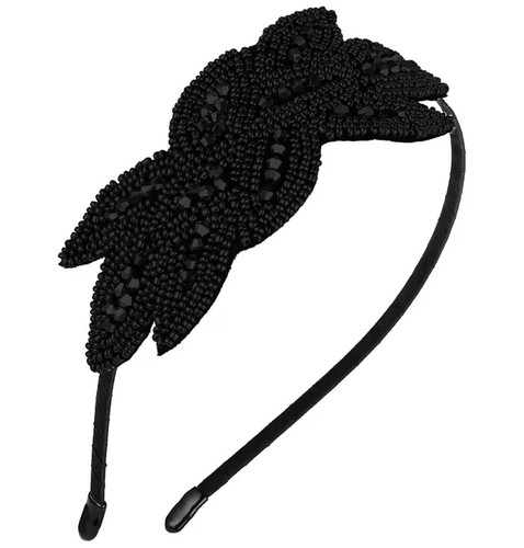 Women black leaf - black,