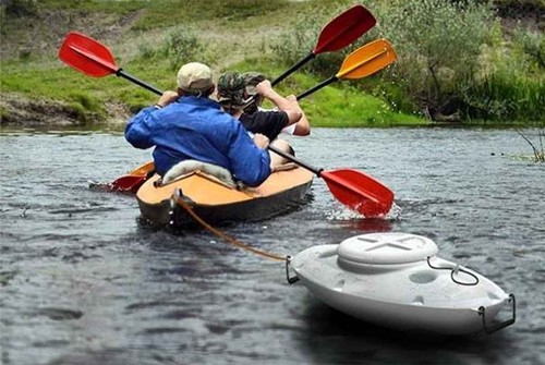 Kayak towable ice box - ice, cooler