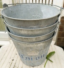 X 4 Corona Galvanized Ice Bucket,vintage  galvanised,man cave,home bar, planter