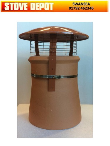 Chimney pot rain and - bird, cowl