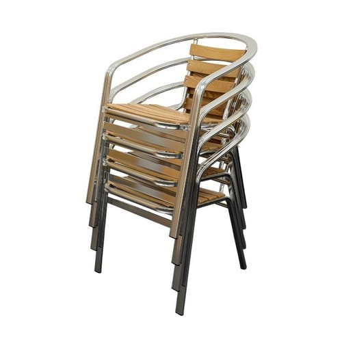 Ash aluminium bistro chairs - ash,