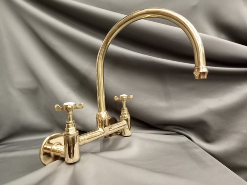 Bare brass kitchen mixer - bare,