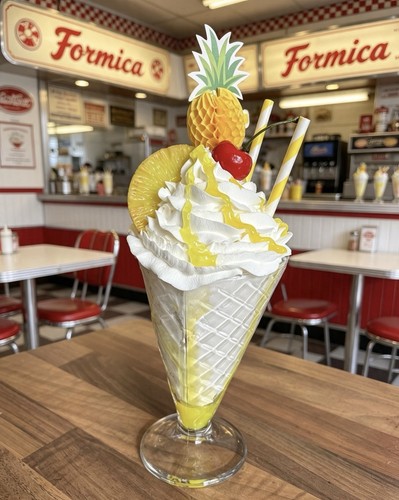 Artificial pineapple milkshake - pineapple,
