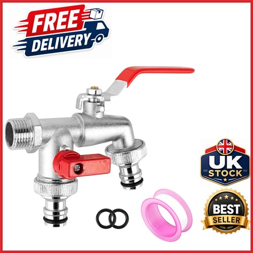 Double garden tap inch - garden, 1/2