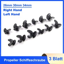 3 Sheets Nylon Plastic Propeller Ship Screw 26mm-34mm For RC Boat Model