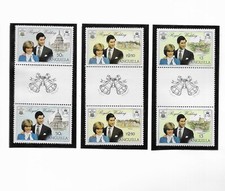 Anguilla 1981 ROYAL WEDDING GUTTER PAIRS