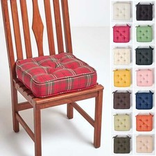 Dining Chair Cushion Kitchen Garden Square Chair Seat Pad Booster Cushion Tie On