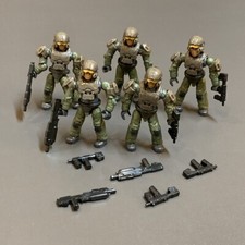 5X Mega Bloks Construx HALO DEFENSE POINT SHOWDOWN USNC Female Marine Figure #K1