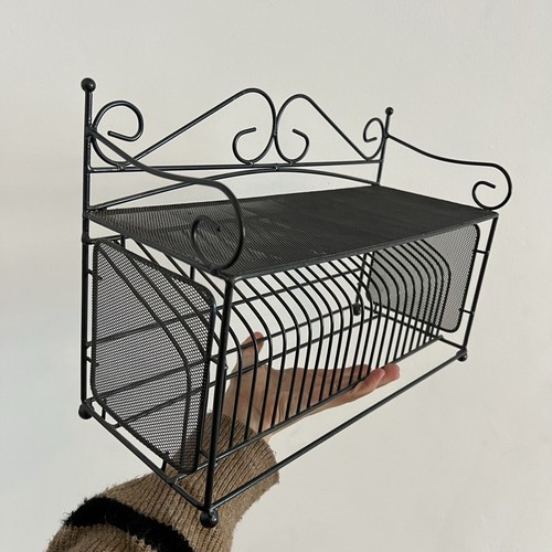 Vintage black metal scroll - vintage,