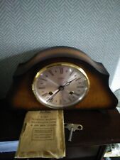 BENTIMA ART DECOR STYLE BIM BAM 3 BAR  CHIME 8 DAY MANTLE / DESK CLOCK V G C