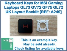 Keyboard Replacement Keys for MSI GL73 GV72 GL72M GF75 Gaming Laptops UK Backlit