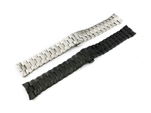 24mm silver black stainless - black,