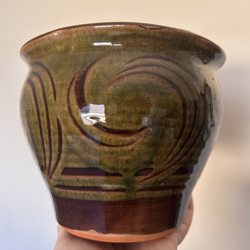 Vtg studio pottery plant - pottery,