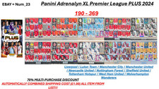 PANINI ADRENALYN XL PLUS 2024 PREMIER LEAGUE CARDS 23/24 BASE CARDS #190 - #369