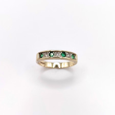 9ct Gold Diamond and Emerald