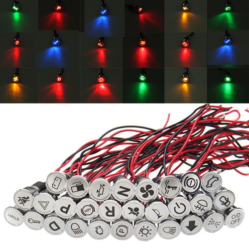 16mm led dash panel warning - led,