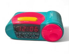 Vintage GPX am/fm Digital Clock Radio 90's Pink Teal Yellow