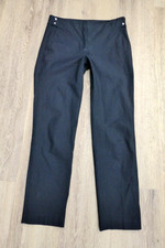 MASSIMO DUTTI LADIES SLIM STRETCH SMART TROUSERS ANKLE FIT BLACK EUR 36 / UK 8