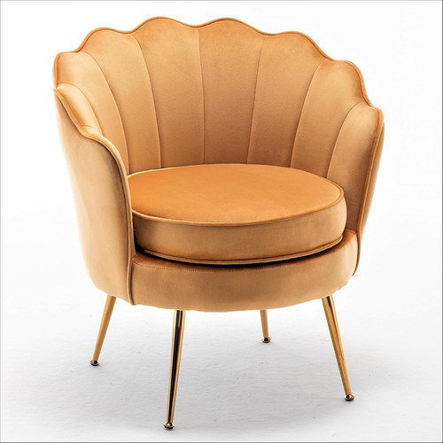 Velvet barrel accent chair - accent,