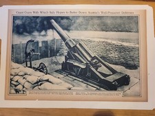 Italian Gun 305 Millimeters Mountain Peaks Trent 1916 WW1 World War 1 Sheet