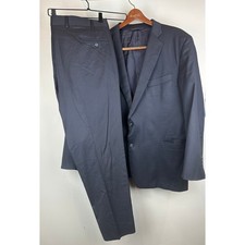 Brooks Brothers 1818 Regent Suit 46R Navy Blue Estrato Wool MADE IN USA 2pc