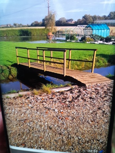 Wooden bridge large garden - wooden,