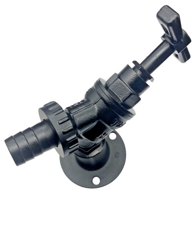 Matt black garden tap - matt, brass