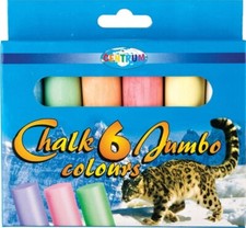 6Pc JUMBO COLOURED CHALK