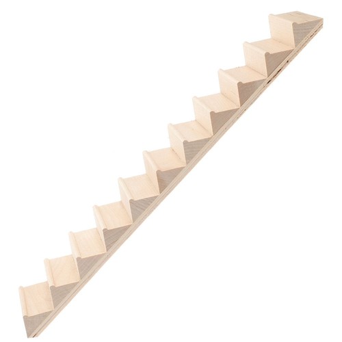 Small wooden dollhouse - wooden, stairs