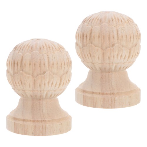 Pcs wooden pineapple finial - 2,
