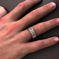 Diamond Band  Princess Cut 950