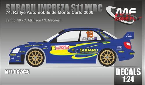 New decals subaru impreza - 1/24,