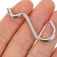  10 Pcs Metal Hooks for Hanging Wall Tool Organiser Utility Pegboard Hanger