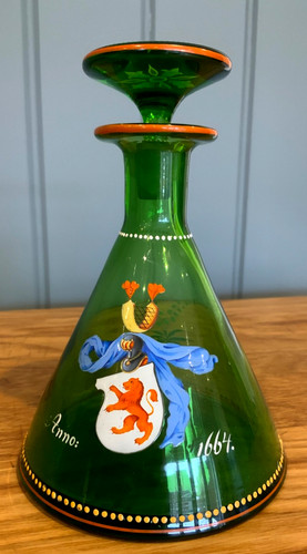 Antique german green glass - german,