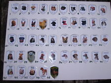 Five Aluminium Walking Stick Badges/Mounts Dog designs